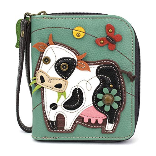 Bolsos De Grupo Chala Cow Zip-around Wallet/wristlet Cow Col