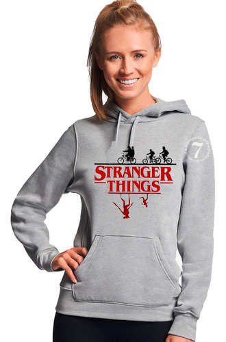 Poleron Canguro Hombre Mujer Y Niño Stranger Things- D15