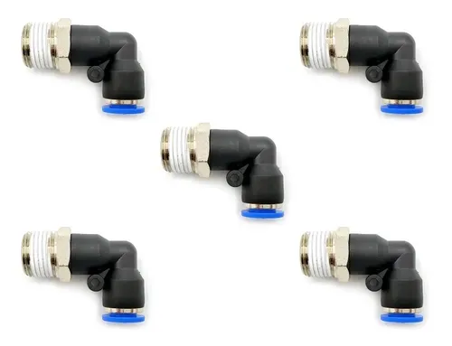Conector Neumático De Plástico Roscado 8 Mm X 1/8'', Válvula De Control De Flujo De Aire De 2 Vías - Fácil Instalación Y Giro 360°