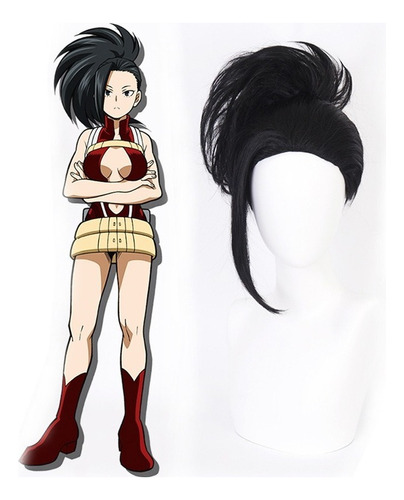 Mi Héroe Academia Yaoyorozu Momo Cosplay Peluca Pelo 40cm