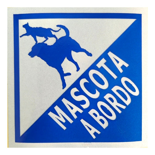 Pack X 2 Stickers Adhesivos Mascota A Bordo  Para Carro 