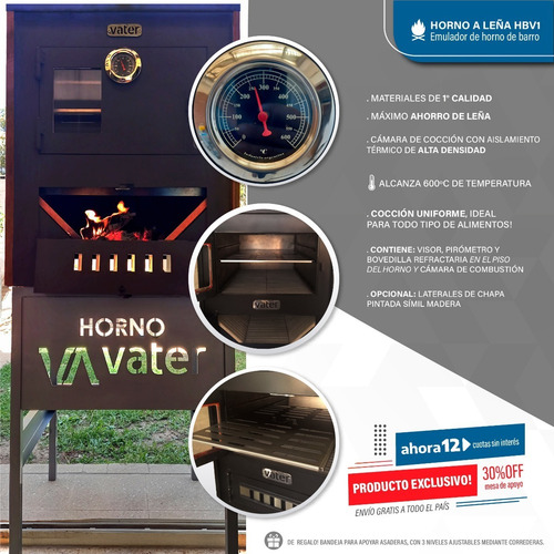 Horno Alta Eficiencia A Leña Cap 2 Lechones Vater Embutir
