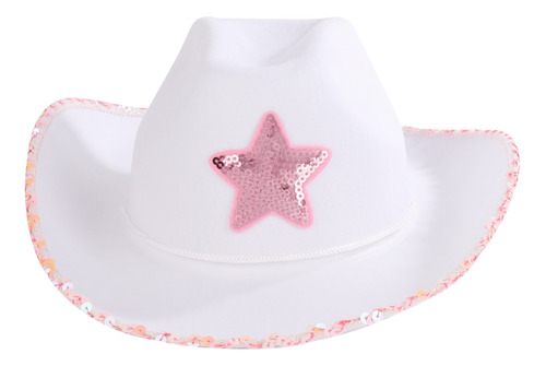 Sombrero De Cowboy Vaquera Sheriff Mujer Con Estrella
