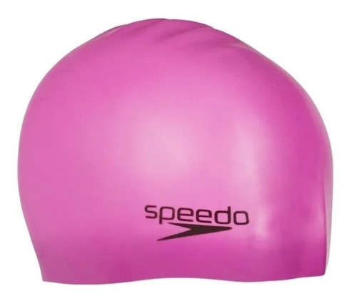 Gorra Natacion Speedo Silicona Ergonomico Gorro Resistente Cloro Elastico Pileta Color Rosa Diseño De La Tela Liso Tamaño Adulto
