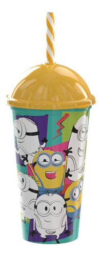 Copo Shake Infantil Disney/dc/marvel C/ Canudo E Tampa 500ml