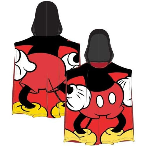 Poncho Toalla Capucha De Mickey Mouse Baño Y Playa Niã...