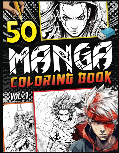 Libro: Manga Coloring Book: 50 Unique And Beautiful Anime Dr