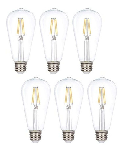 6 Pack Simba Lighting Led Vintage Edison Filamento St21 St64