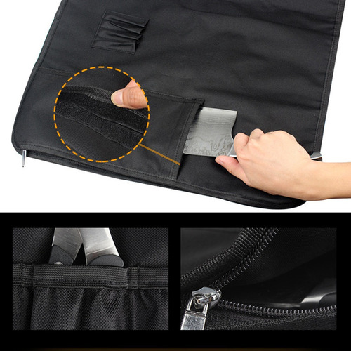 Bolsa Enrollable De Chef De Tela Con 8 Ranuras, Ideal Para V