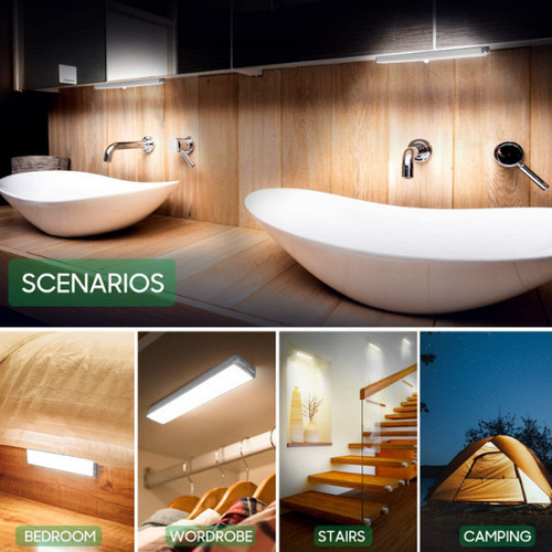 2 Peças De Luz Led Com Sensor De Movimento Para Escadas, Gua