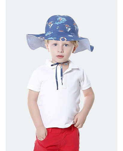 Foruhoo Sombrero para el sol para bebé con cordón ajustable sombrero de verano para niños y niñas 