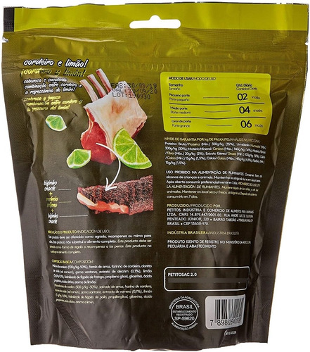Imagem 2 de 2 de Bifinho Petisco Pet Sensations Cordeiro Com Limão 65g