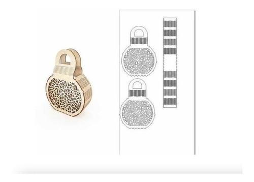 Vector 3d Bolso Para Dama Corte Láser Cnc Ai Dxf Cdr X051