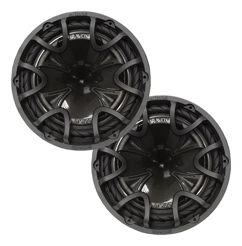 Par Alto Falante Sub Bobina Dupla 350w 2+2ohms 12 Polegadas Cor Preto