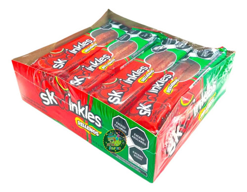 Lucas Skwinkles Dulce Relleno Sabor Sandía 2 Pack De 12 Pz
