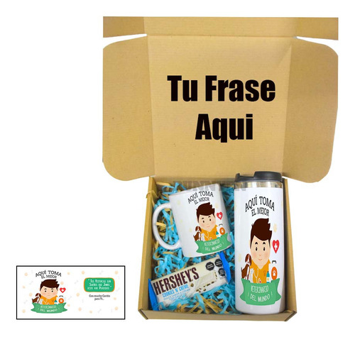 Caja Kit Taza Y Termo, El Mejor Veterinario,para Regalo,11oz