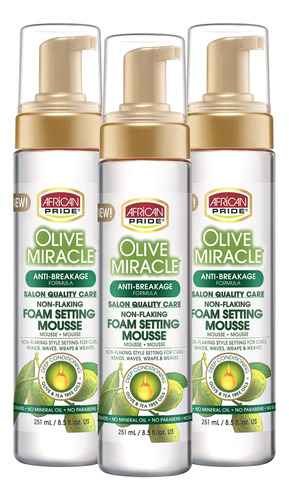 African Pride Olive Miracle - Mousse De Espuma Para El Cabel