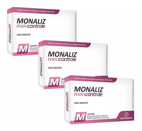 6x Monaliz Meu Controle (6x 30 comprimidos) - Sanibrás