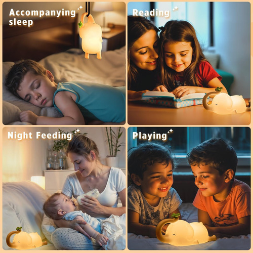 Luz Nocturna Para Habitación Bebé, Luz Led Nocturna Silicona