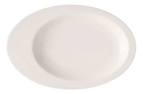  X 2 Plato Playo Oval 26 Cm Horeca Gourmet Porcelana Premium