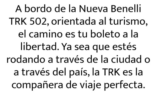 Benelli Trk 502