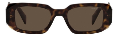 Gafas de sol Prada 0pr 17ws 2au8c149 para mujer, color negro, color vara de tortuga, lente de tortuga, color marrón, diseño rectangular