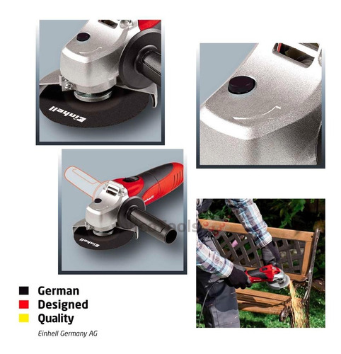 Amoladora angular Einhell TC-AG 115/750 de 50 Hz color rojo 750 W 220 V - 240 V + accesorio