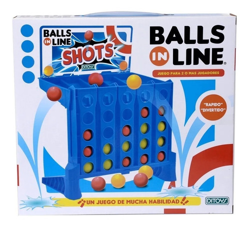 Juego De Mesa Ball In Line 4 En Linea Ditoys Bolas En Linea