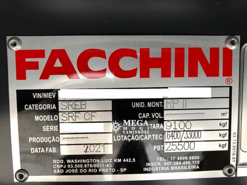 Carreta Bau Facchini 0km