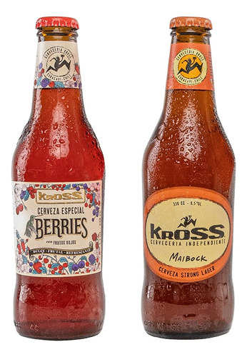 Pack 12 Cerveza Artesanal Mix Kross Berries-maibock 330cc 