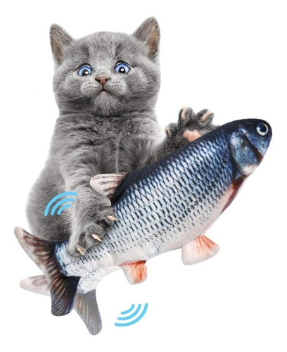 Pez Juguete Electrónico Para Mascotas, Gatos Con Movimiento