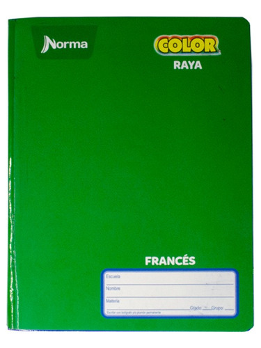 Cuaderno Norma Color 360 Cosido Frances 100 Hojas Raya