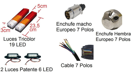 Kit De Luces Led Para Carro De Arrastre  8 Mts De Cable