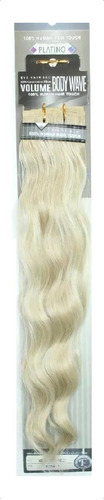 Volume Silky Extension Cabello Ond 100%fibra Natural 22 PLG Color #27/613 RUBIO DORADO CON LUCES BEIGE