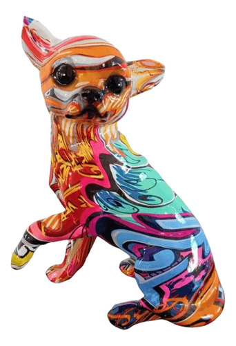 Estatua De Graffiti Art Chihuahua, Escultura De Perro, Arte