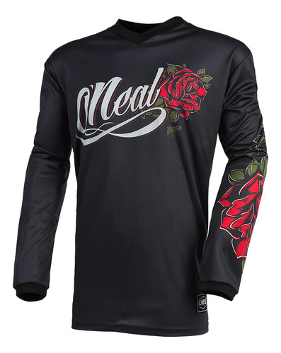 Oneal Element Jersey Roses, Negro/rojo, S