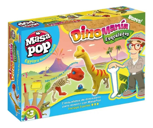 Juego De Masas Pop Dinomanía Esqueletos J4005 Srj