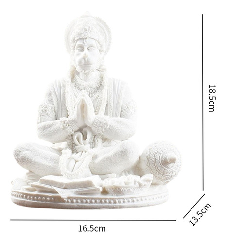 Resina Hanuman Estátua Escultura Colecionável Indiano