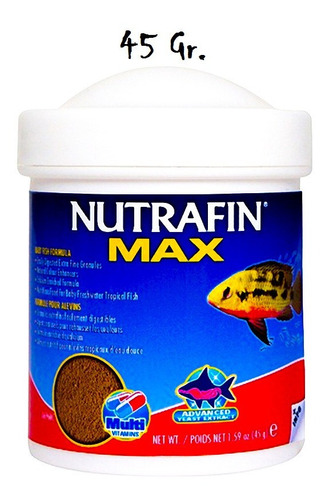 Nutrafin Max Formula Alevines Peces Bebe Microgranulos 45gr.