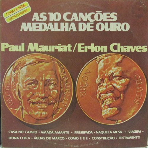 Lp Paul Mauriat Erlon Chaves As 10 Canções Medalha De Ouro