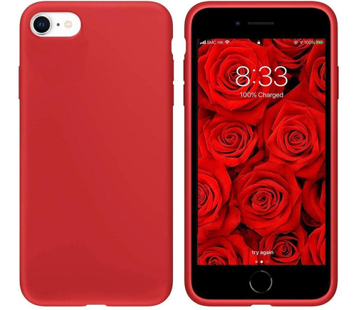 Funda Para iPhone SE 3 De Silicona Rojo (usa)