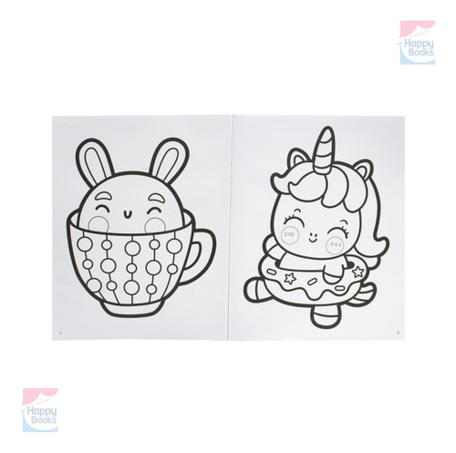 Livro De Colorir Para Pintar Desenhos Kawaii Para Colorir | Happy Books