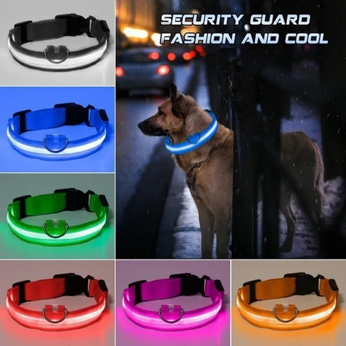 Para Mascota Perro Gato Arnés Led Luz Led Nylon 