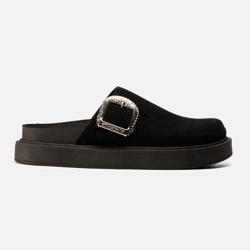 Zuecos Mujer Plataforma Chinelas Cerradas Mule Moda Urbana Negro 35