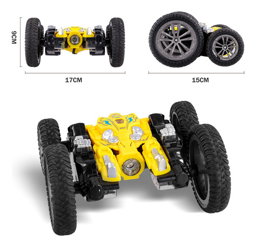 Juguete De Coche De Control Remoto De Acrobacias De 360 ° Color Amarillo