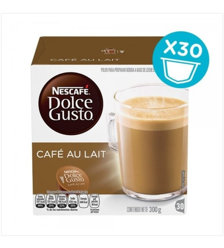 Nescafé Dolce Gusto Cafe Con Leche Cafe Au Lait 30 Capsulas