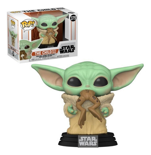 Boneco El niño con una rana Baby Yoda 379 Pop Funko Star Wars