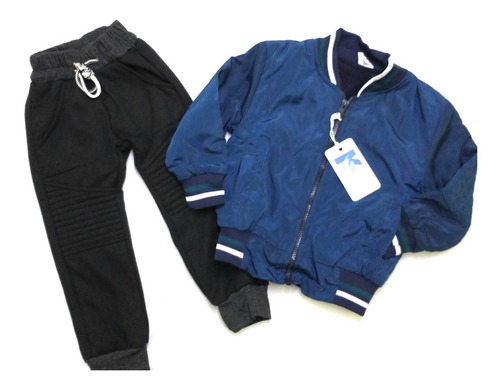 Combo Oferta  Chamarra Bombber + Pants Niño\bebe