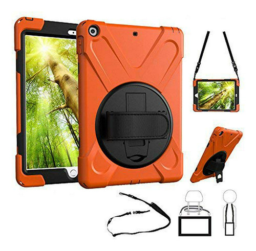 Funda Para iPad 9.7  Generación 5ª Y 6ª | Tsq Naranja