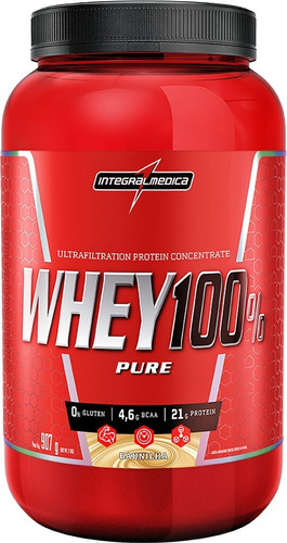 Whey Protein 100% Pure 907g - Integralmedica - Promoção Pote